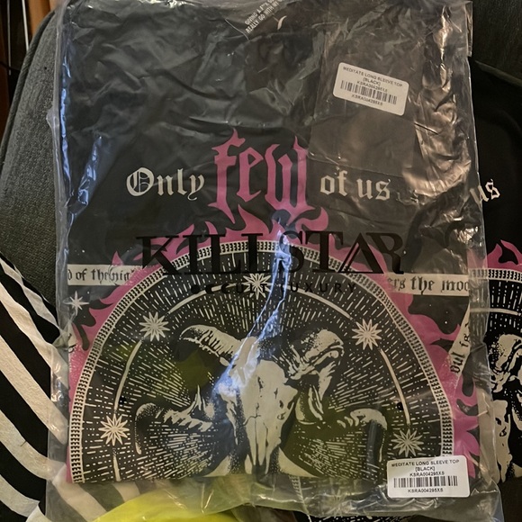 NWT KILLSTAR Meditate Gothic Punk  Satanic Long Sleeve T Shirt Size XS unisex - Picture 7 of 7